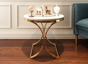 <span class=keywords><strong>Tavolino</strong></span> da Caffè Economico con Base in Acciaio Inox e Piano in Marmo Bianco <span class=keywords><strong>30x30</strong></span>, <span class=keywords><strong>Tavolino</strong></span> Angolare in Vendita - Product Image 3
