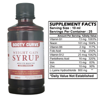 Vente en gros de sirop de prise de poids à base de plantes 250ml OEM ODM sirop booster d'appétit naturel à base de plantes