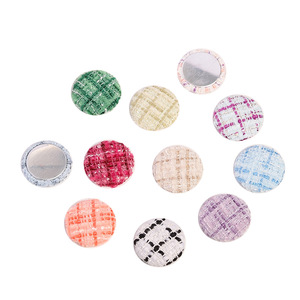 Botones Redondos de Tela, 12 Colores Aleatorios, Tejidos a Mano, Accesorios de Joyería DIY para Pendientes, Cabello y Ropa - Product Image 4