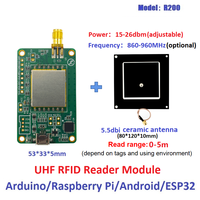 Módulo Lector RFID UHF R200 de 860-960MHz, Carcasa Metálica de Alto Rendimiento, Protocolo ISO 18000-6B, Compatible con Inventario Multitarjeta TTL Windows 10