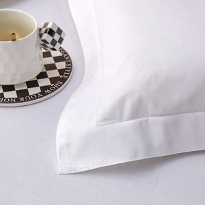 Chất Lượng Khách Sạn 100% Trắng Bông Nữ Hoàng Percale Tấm Set 200TC 40S Mềm Mại Dệt Được Trang Bị Bộ Đồ Giường Cho Đôi Vua Duy Nhất Thoáng Khí - Product Image 4