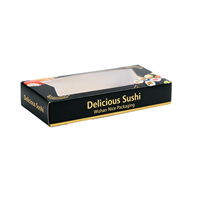 Caja de Sushi de Papel de Primera Calidad, Moderna, Segura para Alimentos, Caja de Empaque para Llevar Rollos de Sushi