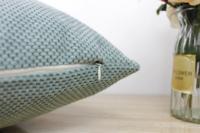 Ventes en gros de housses de coussin décoratives en velours côtelé bleu clair, style moderne, motif uni, pour canapé