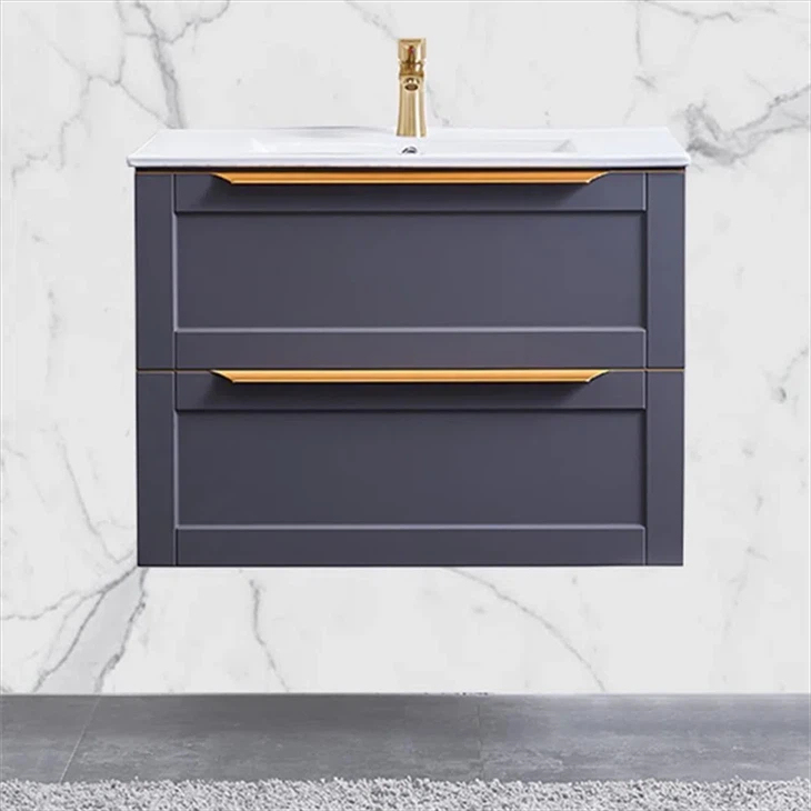 Modern Navy Blue Wall Mounted Bathroom
