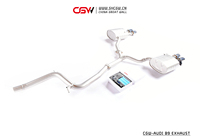 Système d'échappement actif en acier inoxydable de 1,5 mm d'épaisseur avec catalyseur intégré pour Audi A4/A5 B9 3.0T 2016-2024 Électrique