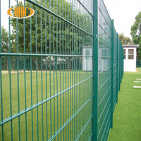 Pas cher Enduit De Poudre 686 Double Treillis Métallique Clôture Double Tige Tapis Grille Filet De Clôture Horizontale