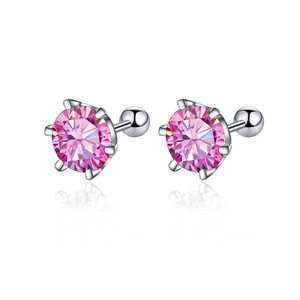 Orecchini a Vite GICA GEMA 0.2-2Ct*2Pz con Moissanite a Sei Griffe Placcati con Certificato per Donna, Gioielli Raffinati in Argento Sterling S925 - Product Image 4