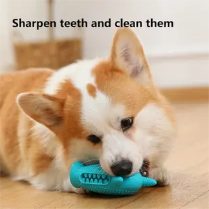 Hot Sale Silicone Pet Squeaky Interactive Dog Tooth Grinder Toy Durable Dog Bite Resistant Dog Chew Toy