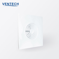 Diffuseur de plafond rond en aluminium 595x595, diffuseur d'air de retour réglable pour la ventilation