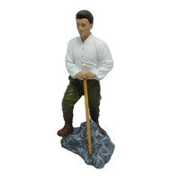 Figurines artisanales écologiques personnalisées, miniatures en résine peintes à la main, figurine d'alpiniste