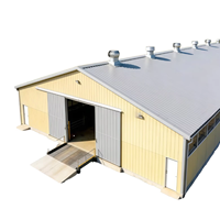 Bâtiment modulaire préfabriqué RuiXing moderne 40x60 pour élevage de volailles, serre, entrepôt, atelier, structure en acier, garantie 5 ans