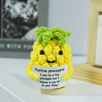 Excentrique et positif fait à la main Crochet ananas Art pendentif tricoté à la main Art décor Design créatif soutien émotionnel idée cadeau