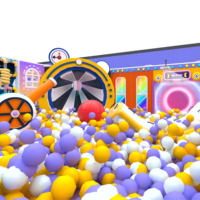 Aoleao Centre de jeux et aire de jeux sur le thème violet-rose rêveur, personnalisé et sécurisé pour le divertissement familial, certifié CE TUV
