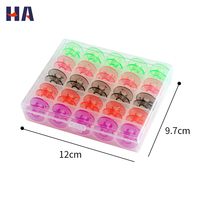 Kit de 25 canettes Pfaff en plastique colorées de haute qualité avec boîte de rangement – Accessoires de couture pour la maison