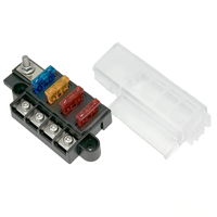 Boîtier de distribution compact pour fusibles à lame 4 voies avec couvercle