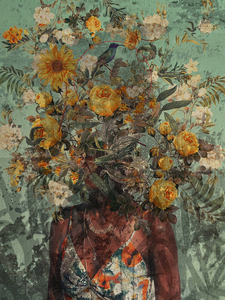 Mujer con cabeza de flor <span class=keywords><strong>Graffiti</strong></span> arte pintura sobre lienzo carteles e impresiones calle pared cuadro decorativo para decoración para sala de estar - Product Image 5