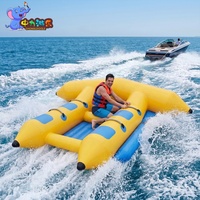 Traîneau aquatique gonflable à double tube Open Deck pour deux personnes, modèle Flying Fish à profil bas, remorquable pour activités en bateau rapide