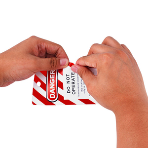OEM tùy chỉnh phổ PVC Loto khóa dấu hiệu an toàn khóa tagout thẻ không thấm nước không hoạt động Tags-on-A-Roll Gói 200 thẻ - Product Image 3
