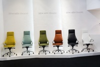 Chaise de bureau de direction au design contemporain GS-G1900A pivotante en métal avec tissu de prix d'usine certifié BIFMA