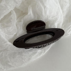 คลิปหนีบผมทรงรีแบบกลวงขนาดใหญ่สำหรับผู้หญิงที่หนีบผมสีทึบแบบเรียบง่ายเครื่องประดับผม - Product Image 6