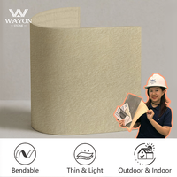 Revêtement mural flexible ultra-fin A2 ignifuge en ardoise cascade légère MC510 pour intérieur et extérieur