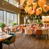 Meubles de café modernes en cuir sur mesure, tables et chaises en bois pour café, ensemble de sièges de canapé de luxe pour restaurant