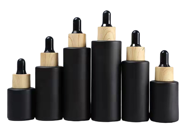 Flat Shoulder Frosted Glass Dropper Bottles 1oz 2oz Tincture Bottles