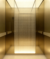 Ascenseur de passagers Fareo moderne en acier inoxydable sans engrenages à traction AC - Durable, installation et fonctionnement faciles, sol en PVC, garantie 1 an