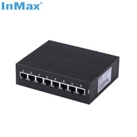 InMax Fabricant module fibre sur rail din réseau intelligent rohs bypass 8 ports gigabit voiture ethernet switch