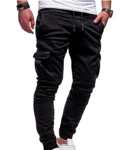 <span class=keywords><strong>Pantalones</strong></span> Cargo Casuales Nuevos para <span class=keywords><strong>Hombre</strong></span> Tendencia de Moda Juvenil Color Liso con Cordón <span class=keywords><strong>Tallas</strong></span> Grandes para Deportes - Product Image 4