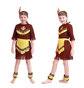 Vêtements de vente chauds pour les chefs tribaux dans les forêts primitives Halloween Fancy Parties Costumes de Cosplay pour garçons - Product Image 6