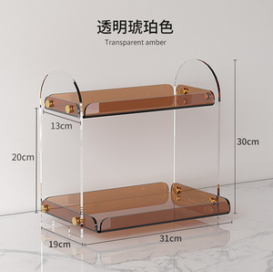 Light Luxury Style Multi-Tier Acrylic Storage <b>Box</b> — Cosmetics Organizer, Desktop & Bathroom <b>Shelf</b> - Product Image 6