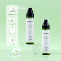Tonique Visage au Thé Vert Marque Blanche, Brume Faciale à l'Acide Hyaluronique et Vitamine C, Soin Anti-Acné et Contrôle du Sébum pour Peaux Grasses