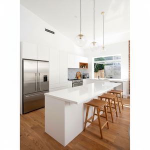 AisDecor Modular Kitchen Cabinet Modern Smart Wood Lacquer Custom Handless <b>White</b> with Faucet & Hinge <b>for</b> Hospital Use - Product Image 1