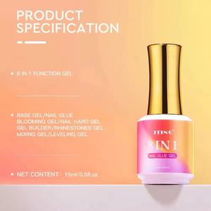 Esmalte de <span class=keywords><strong>Uñas</strong></span> en Gel Ocho en Uno, Funcional, <span class=keywords><strong>Base</strong></span> <span class=keywords><strong>para</strong></span> <span class=keywords><strong>Uñas</strong></span>, Adhesivo de Larga Duración <span class=keywords><strong>para</strong></span> Piedras Decorativas, Mezclador de Puntas de <span class=keywords><strong>Uñas</strong></span> - Product Image 3