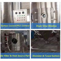 Máquina secadora de polvo de huevo Secador de pulverización fluidizado de acero inoxidable Atomizador Máquina para hacer polvo de café instantáneo seco vegetal