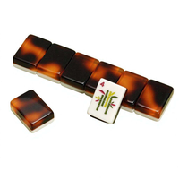 Tuiles de Mahjong Américaines Personnalisées Haut de Gamme à Motif Tortue, Ensemble de 160 Tuiles en Acrylique avec Impression Cartoon, Idéal pour les Compétitions Récréatives