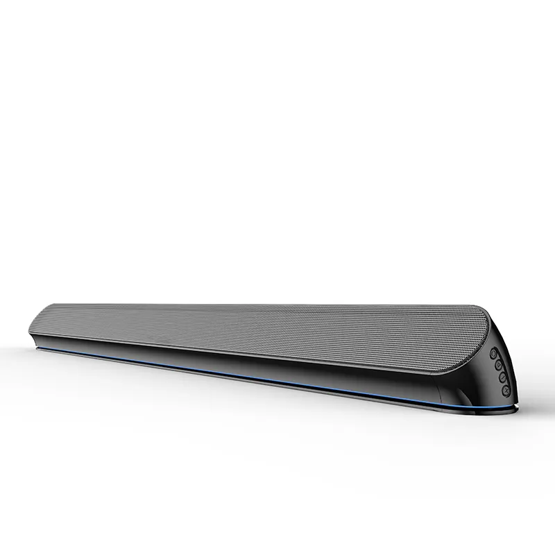 Soundbar 2.0 gaming Soundbar Soundbar 40w Tv áudio Alto-falante Soundbar sem fio com tecido luz azul Para TV Sistema Home Theater