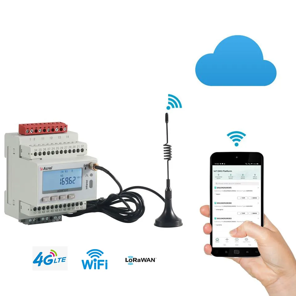 Iot Based Wireless Digital Watt Kwh Meter Power Analyzer Lorawan Smart Energy Meter