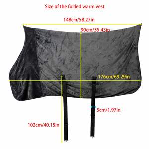 Manta para Caballo con Forro Suave, Ropa Cómoda para Mascotas en Clima Frío, Suministros Ecuestres de Fábrica - Product Image 1