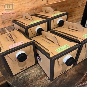 Dispensador ecológico de 96 oz, contenedor desechable de papel Kraft para bebidas, contenedor para café, refresco, Tequila, cajas 'To Go' - Product Image 5