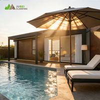 Grand hôtel de glamping, camping familial, capsule de conteneur, maison pliante, petite maison capsule