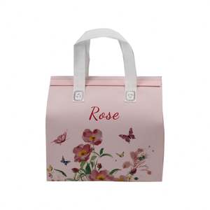 Sacs isothermes imperméables non tissés avec fermeture adhésive, pliables et portables, motif de dessin animé pour la livraison de nourriture - Product Image 1