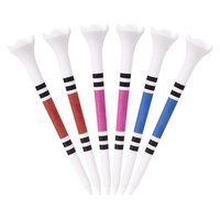 Tees de golf en plastique avec logo personnalisé, supports de balles rayés colorés, accessoires d'entraînement de golf