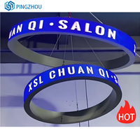 Écran LED rond double face P1.53P2.0P2.5 avec processus GOB, surface étanche, affichage numérique couleur.