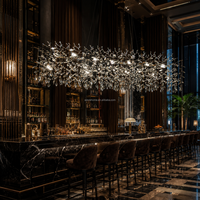 Lustre moderne en cristal doré, finition électroplaquée, suspension de luxe pour hôtel, villa, salle à manger, îlot de cuisine
