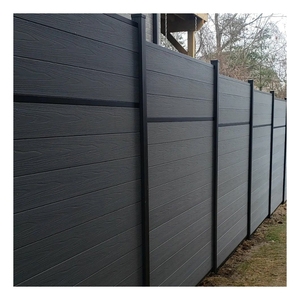 ETA Nhà Máy Ngoài Trời Nhôm WPC Hàng Rào Với Die-Casting Mũ Composite Ngang An Ninh Hàng Rào Cho Trang Trại 3D Khung Kim Loại Bài Viết - Product Image 6