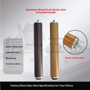 Hochwertiger Jaguar <span class=keywords><strong>Meiz</strong></span> Willie Quick-Stroke 13mm Ahorn-Billardqueue mit Verlängerung aus Aluminium, Holzmaserung-Griff und Edelstahl-Verlängerung, 19oz - Product Image 5