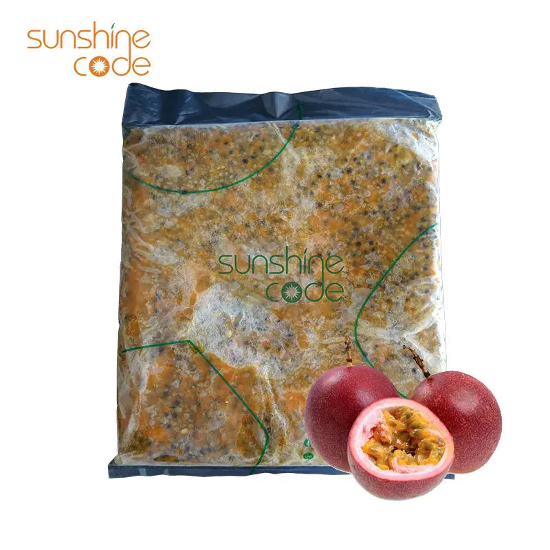 Sunshie Code Frozen IQF dulce pulpa de fruta de la Pasión fábrica de alimentos en Vietnam para alimentos y bebidas 100% puré de fruta de la Pasión