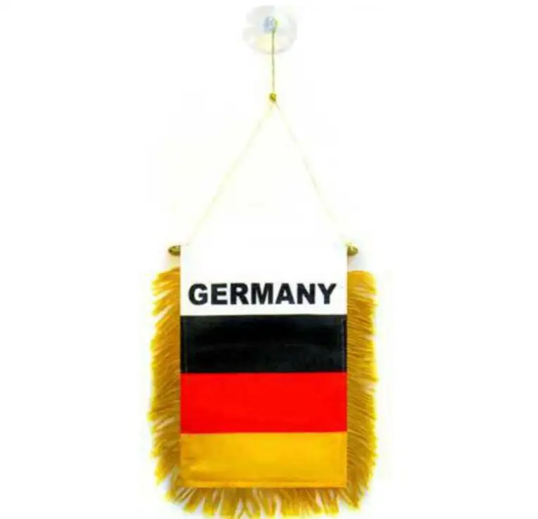 Hoge Kwaliteit Custom Duitsland Mini Banner 6 ''X 4'' Wimpel 15X10 Cm Mini Banners 4X6 Inch Zuignap Hanger